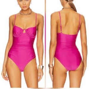 Jonathan Simkhai Kids Fuchsia One Piece Bodysuit